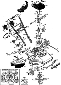 Lawn Mower Diagram and Parts List for MM450TY1  Black and Decker Lawn Mower
